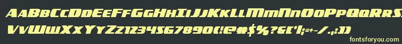 americorpsboldcond Font – Yellow Fonts on Black Background