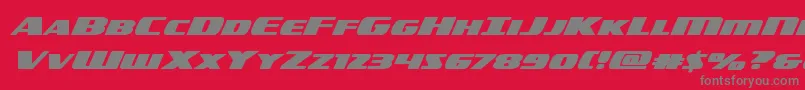 americorpsboldexpand Font – Gray Fonts on Red Background