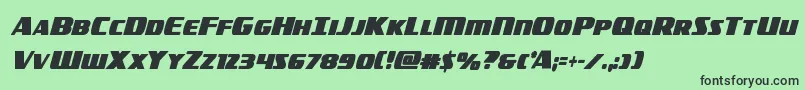americorpsboldextracond Font – Black Fonts on Green Background