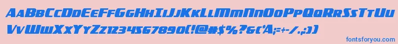 americorpsboldextracond Font – Blue Fonts on Pink Background