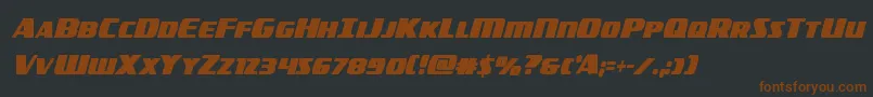 americorpsboldextracond Font – Brown Fonts on Black Background