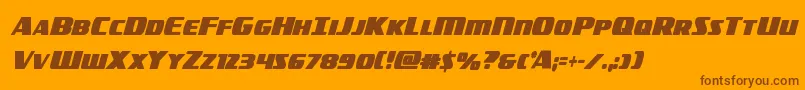 americorpsboldextracond Font – Brown Fonts on Orange Background