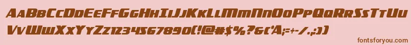 americorpsboldextracond Font – Brown Fonts on Pink Background