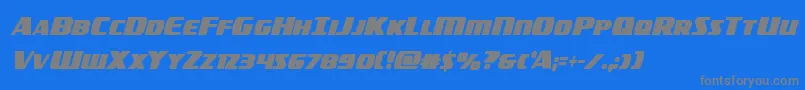 americorpsboldextracond Font – Gray Fonts on Blue Background