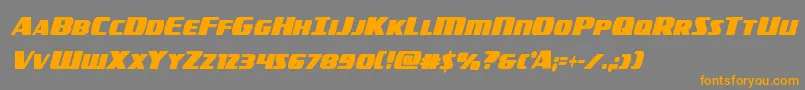 americorpsboldextracond Font – Orange Fonts on Gray Background