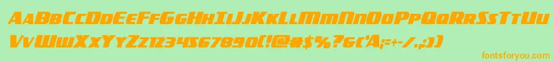 americorpsboldextracond Font – Orange Fonts on Green Background