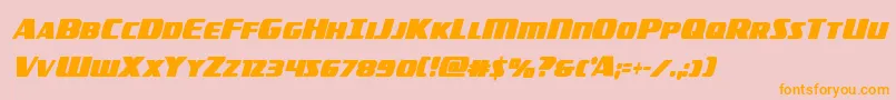 americorpsboldextracond Font – Orange Fonts on Pink Background
