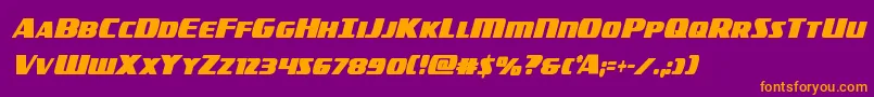 americorpsboldextracond Font – Orange Fonts on Purple Background