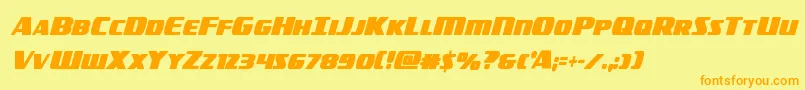 americorpsboldextracond Font – Orange Fonts on Yellow Background