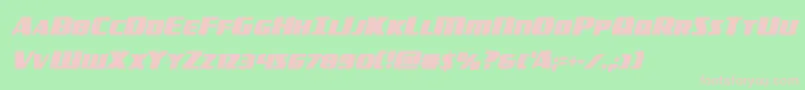 americorpsboldextracond Font – Pink Fonts on Green Background