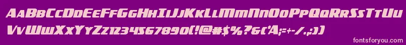 americorpsboldextracond Font – Pink Fonts on Purple Background