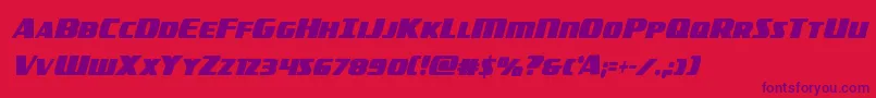 americorpsboldextracond Font – Purple Fonts on Red Background