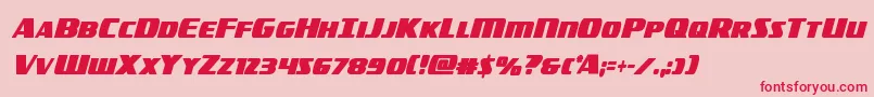 americorpsboldextracond Font – Red Fonts on Pink Background