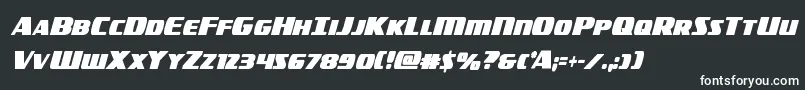 americorpsboldextracond Font – White Fonts on Black Background
