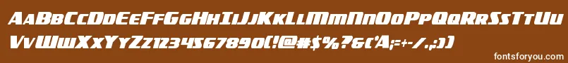 americorpsboldextracond Font – White Fonts on Brown Background