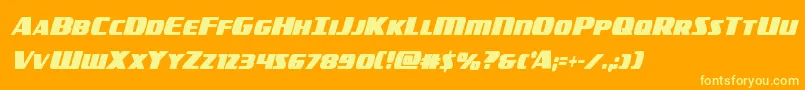 americorpsboldextracond Font – Yellow Fonts on Orange Background