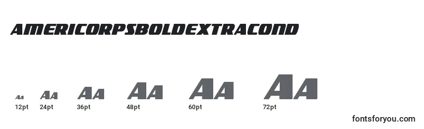 Americorpsboldextracond Font Sizes