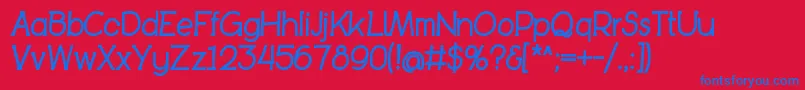 BookietasticComicStyle Font – Blue Fonts on Red Background