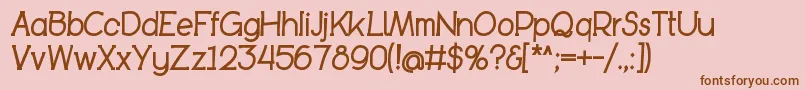 BookietasticComicStyle Font – Brown Fonts on Pink Background
