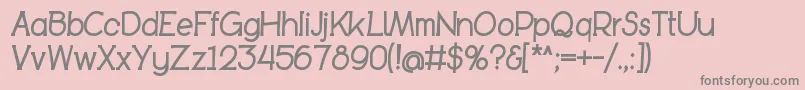 BookietasticComicStyle Font – Gray Fonts on Pink Background