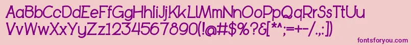 BookietasticComicStyle Font – Purple Fonts on Pink Background