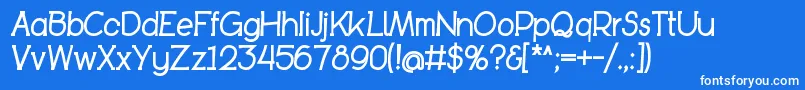 BookietasticComicStyle Font – White Fonts on Blue Background