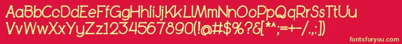 BookietasticComicStyle Font – Yellow Fonts on Red Background