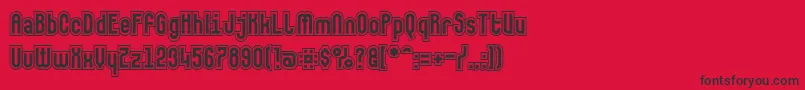 Makushkasecunda Font – Black Fonts on Red Background