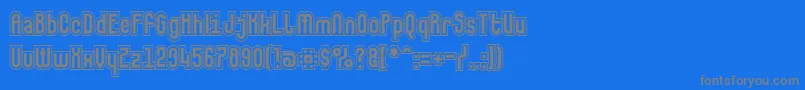 Makushkasecunda Font – Gray Fonts on Blue Background
