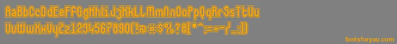 Makushkasecunda Font – Orange Fonts on Gray Background