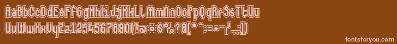Makushkasecunda Font – Pink Fonts on Brown Background