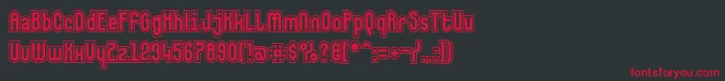 Makushkasecunda Font – Red Fonts on Black Background