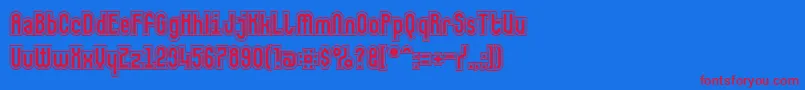 Makushkasecunda Font – Red Fonts on Blue Background