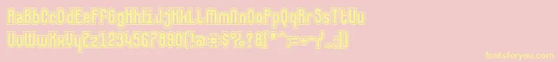 Makushkasecunda Font – Yellow Fonts on Pink Background
