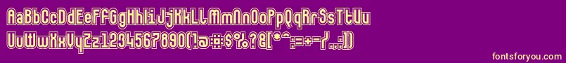 Makushkasecunda Font – Yellow Fonts on Purple Background