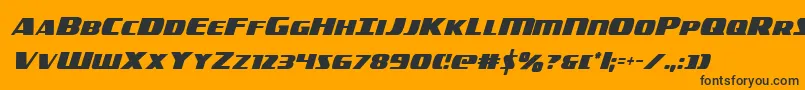 americorpscond Font – Black Fonts on Orange Background