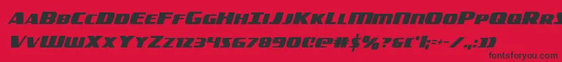 americorpscond Font – Black Fonts on Red Background