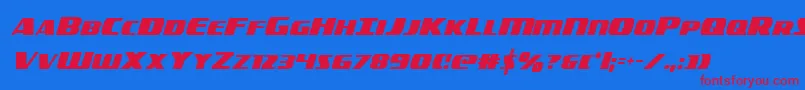 americorpscond Font – Red Fonts on Blue Background