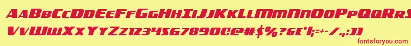 americorpscond Font – Red Fonts on Yellow Background