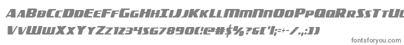 フォントamericorpsextracond – 白い背景に灰色の文字