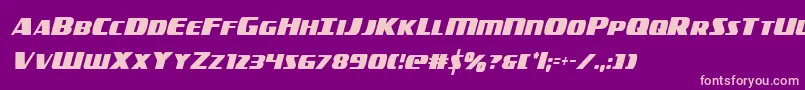 americorpsextracond Font – Pink Fonts on Purple Background