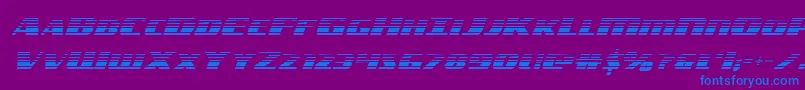 フォントamericorpsgrad – 紫色の背景に青い文字