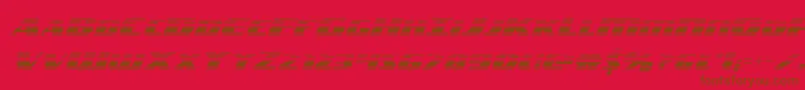 フォントamericorpsgrad – 赤い背景に茶色の文字