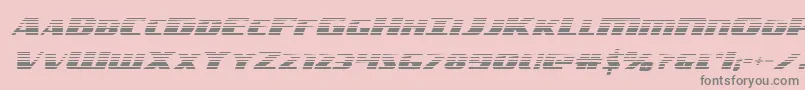 americorpsgrad-fontti – harmaat kirjasimet vaaleanpunaisella taustalla