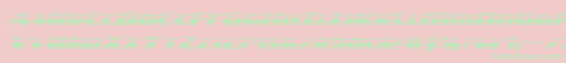 americorpsgrad-Schriftart – Grüne Schriften auf rosa Hintergrund