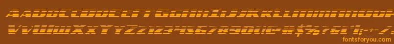 americorpsgrad Font – Orange Fonts on Brown Background