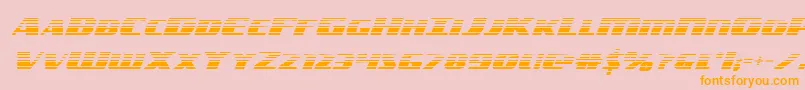 americorpsgrad-Schriftart – Orangefarbene Schriften auf rosa Hintergrund