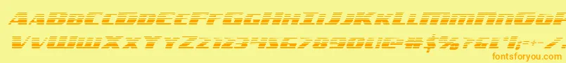 americorpsgrad Font – Orange Fonts on Yellow Background