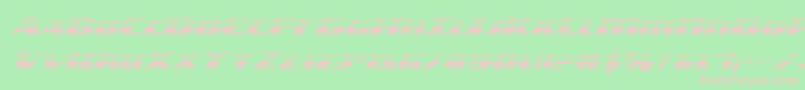 Czcionka americorpsgrad – różowe czcionki na zielonym tle