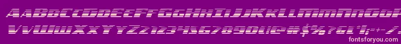 americorpsgrad-fontti – vaaleanpunaiset fontit violetilla taustalla